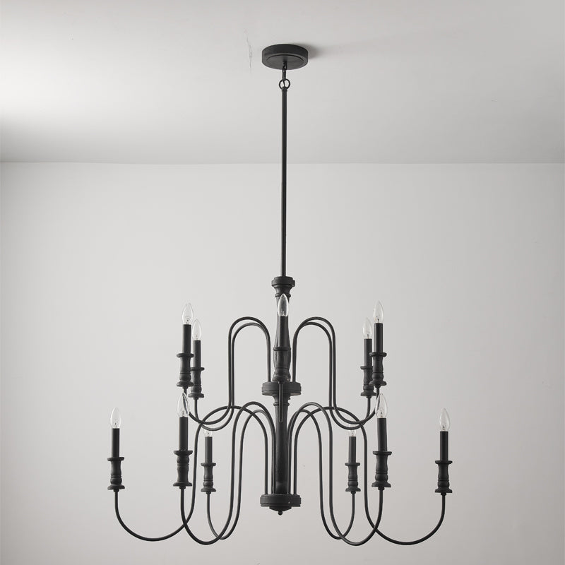 Briarworth Chandelier - Industrial Farmhouse Wooden Multi-Arm Chandelier