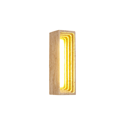 Bricks Wall Lamp - Minimalist Natural Travertine Stone LED Sconce
