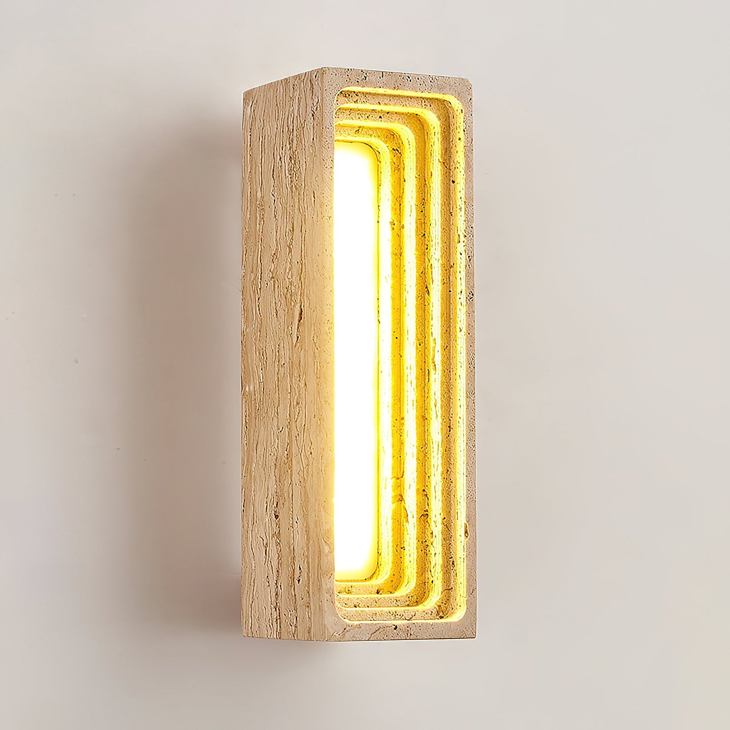 Bricks Wall Lamp - Minimalist Natural Travertine Stone LED Sconce