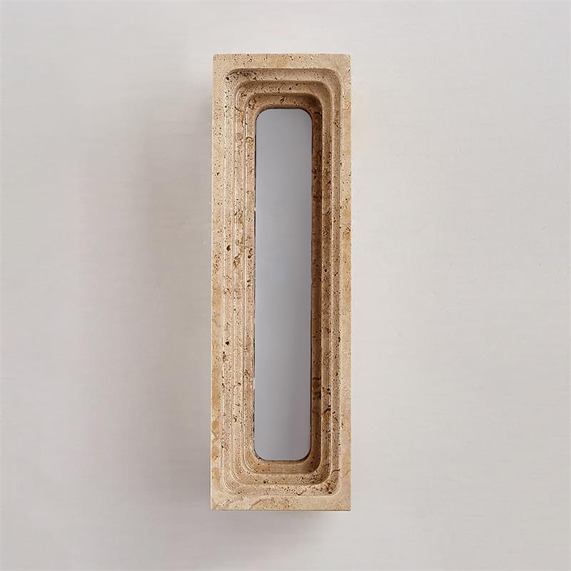 Bricks Wall Lamp - Minimalist Natural Travertine Stone LED Sconce