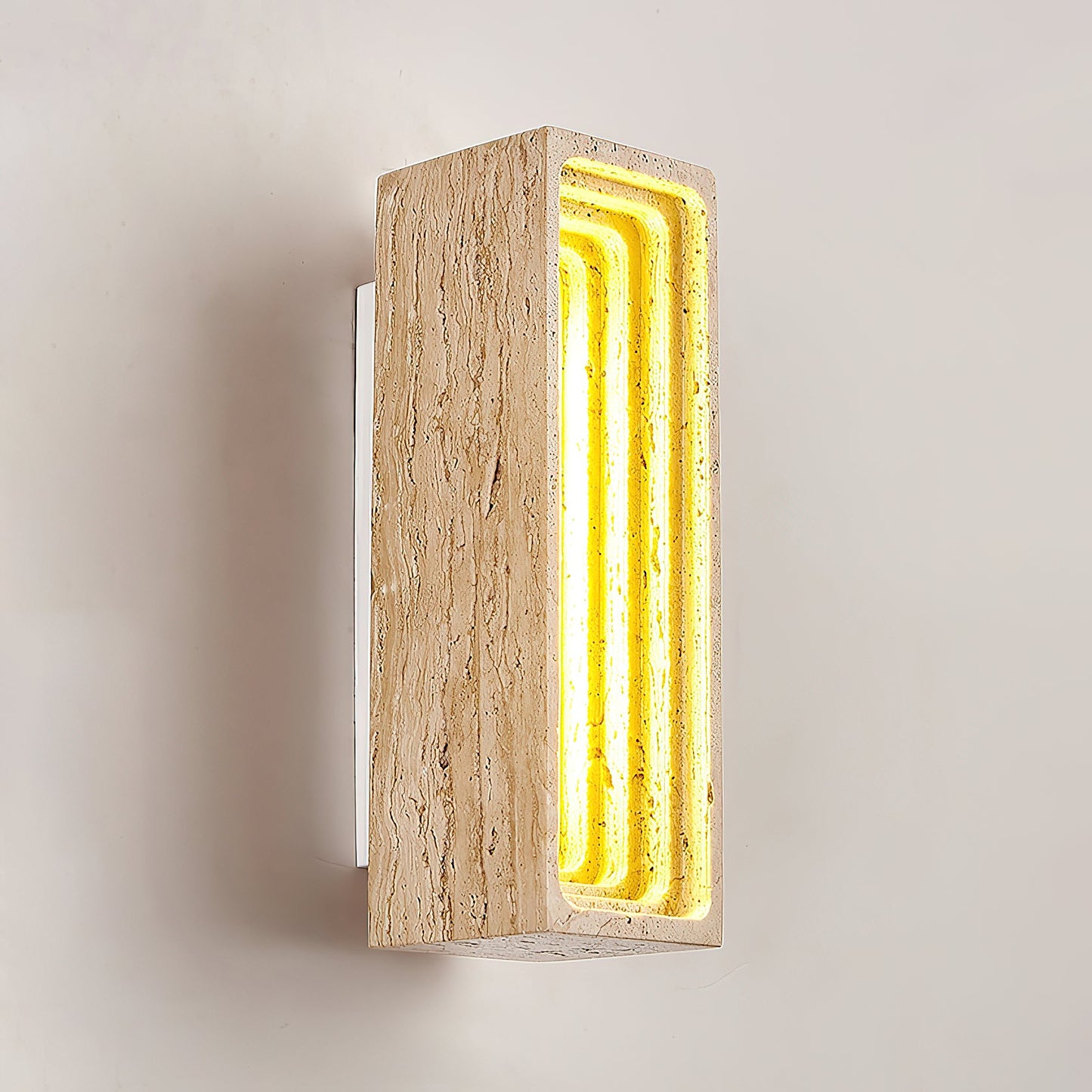 Bricks Wall Lamp - Minimalist Natural Travertine Stone LED Sconce