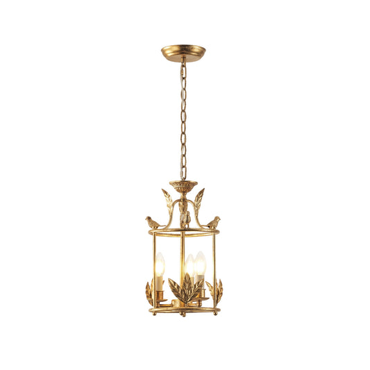 Brighton Lantern Pendant Lamp - Baroque Style Nature-Inspired Bird Chandelier