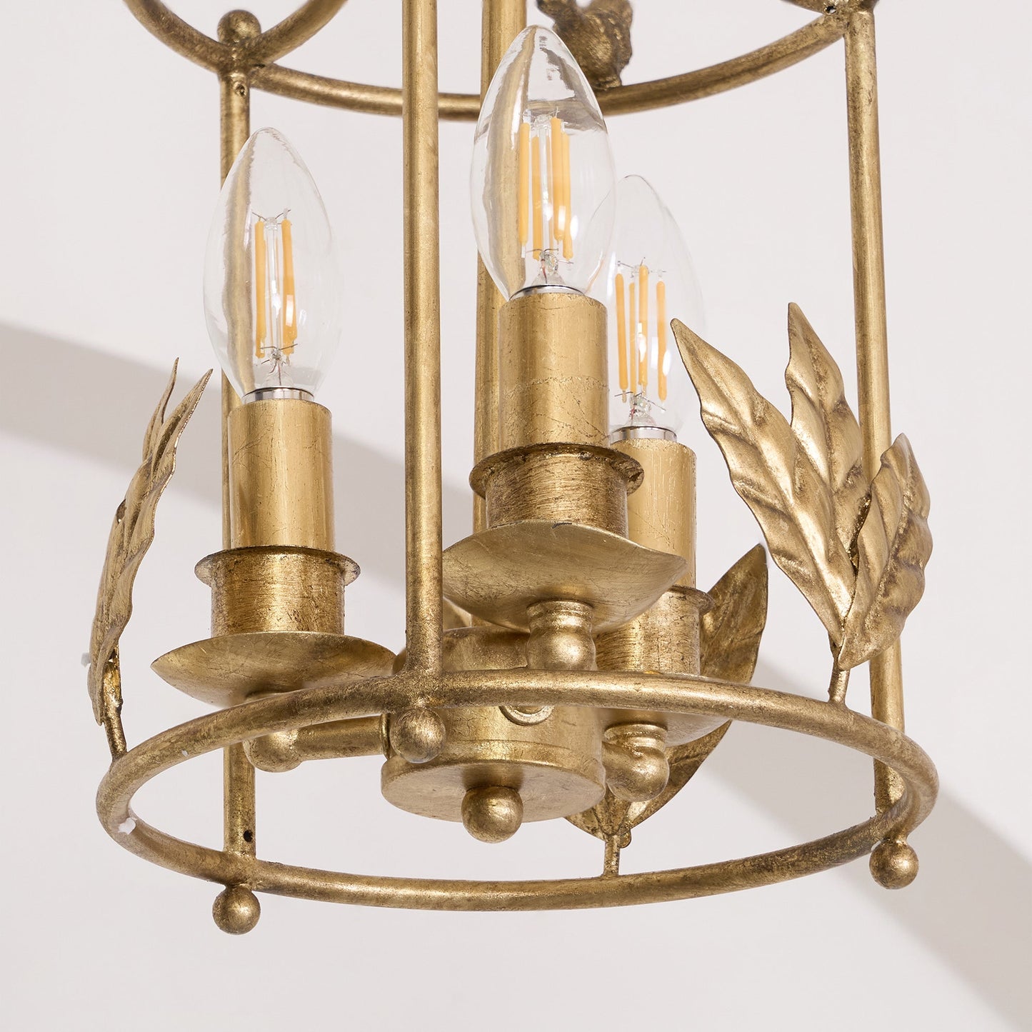 Brighton Lantern Pendant Lamp - Baroque Style Nature-Inspired Bird Chandelier