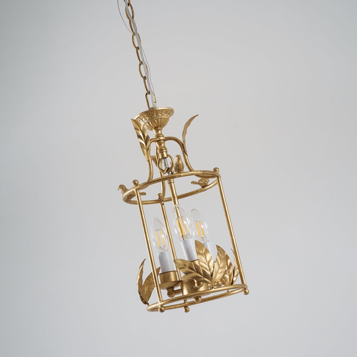 Brighton Lantern Pendant Lamp - Baroque Style Nature-Inspired Bird Chandelier