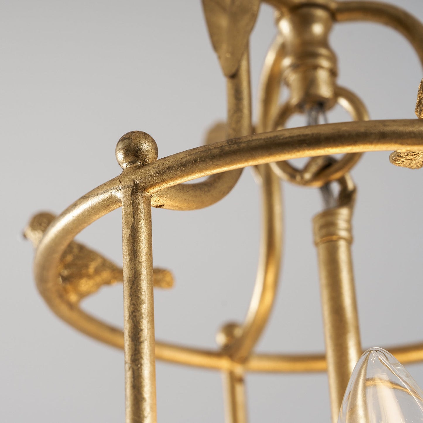Brighton Lantern Pendant Lamp - Baroque Style Nature-Inspired Bird Chandelier
