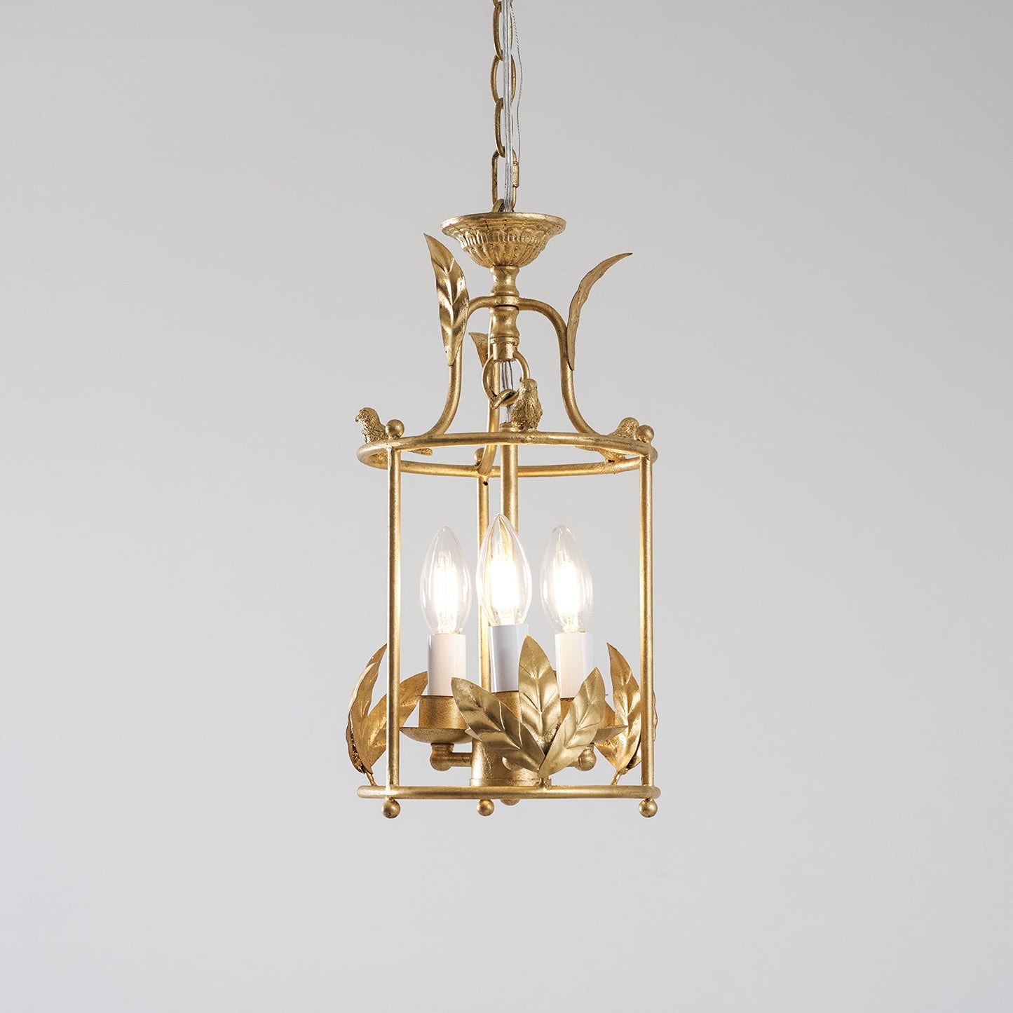 Brighton Lantern Pendant Lamp - Baroque Style Nature-Inspired Bird Chandelier