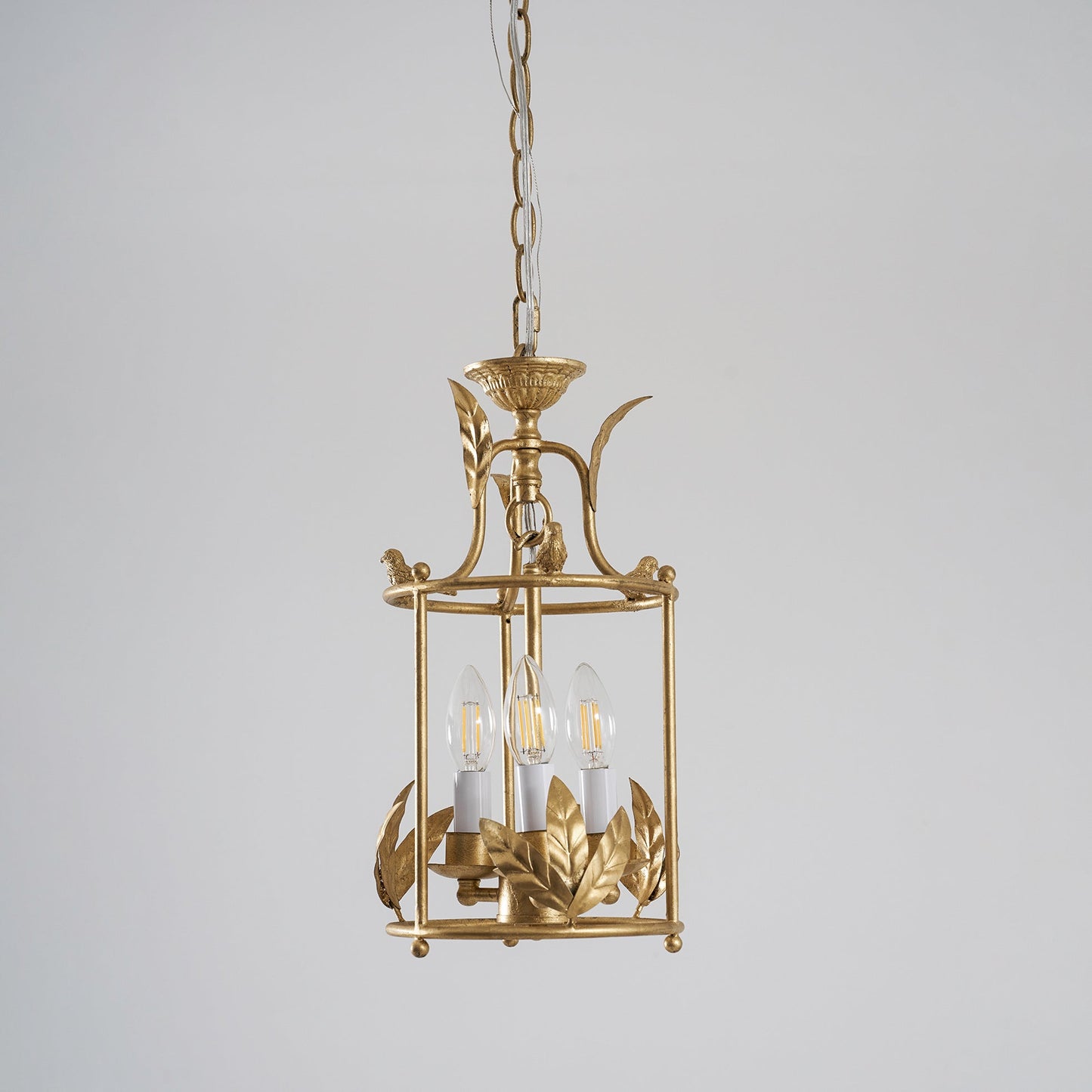 Brighton Lantern Pendant Lamp - Baroque Style Nature-Inspired Bird Chandelier