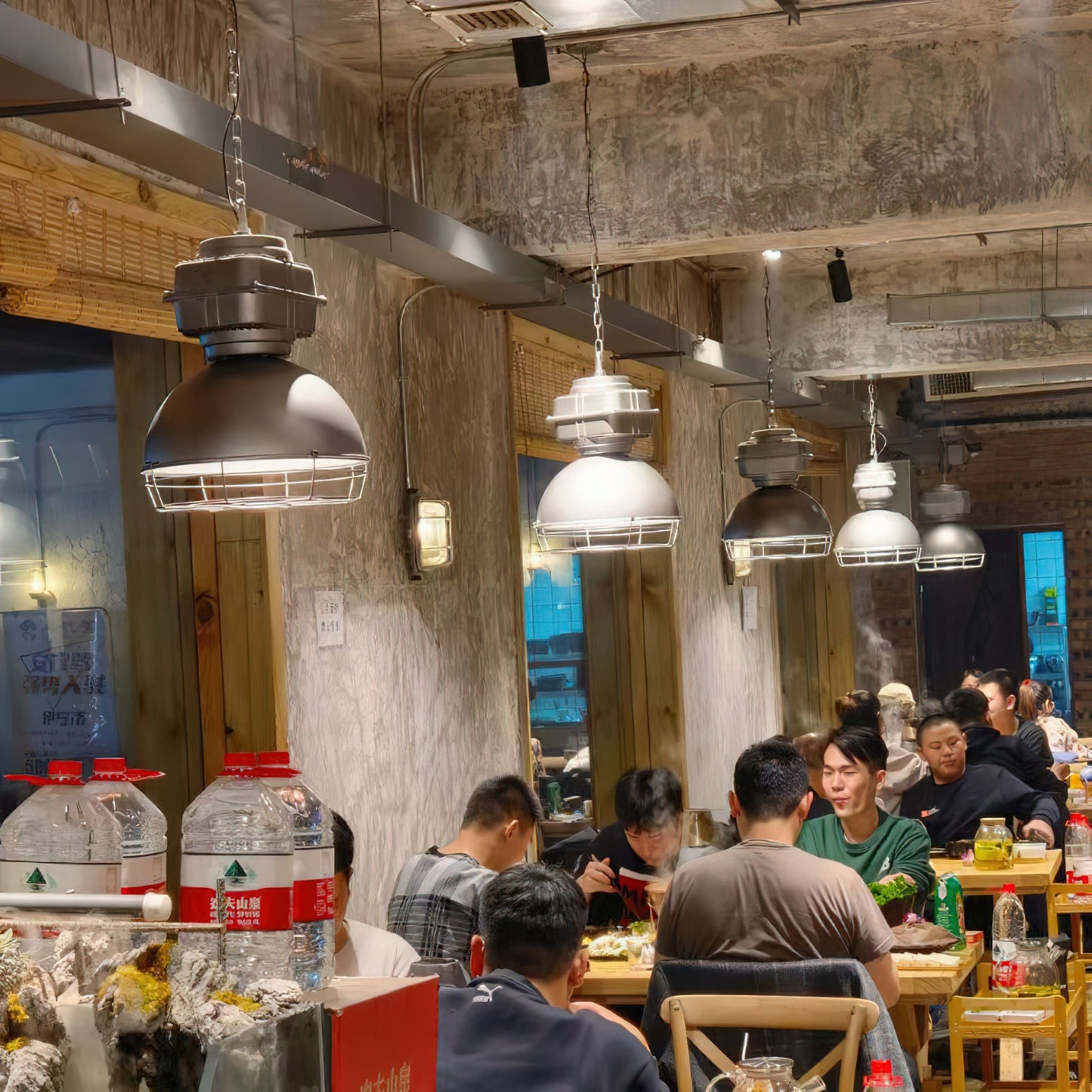Brilliant Anouk Pendant Light - Modern Industrial Iron Dome Chandelie