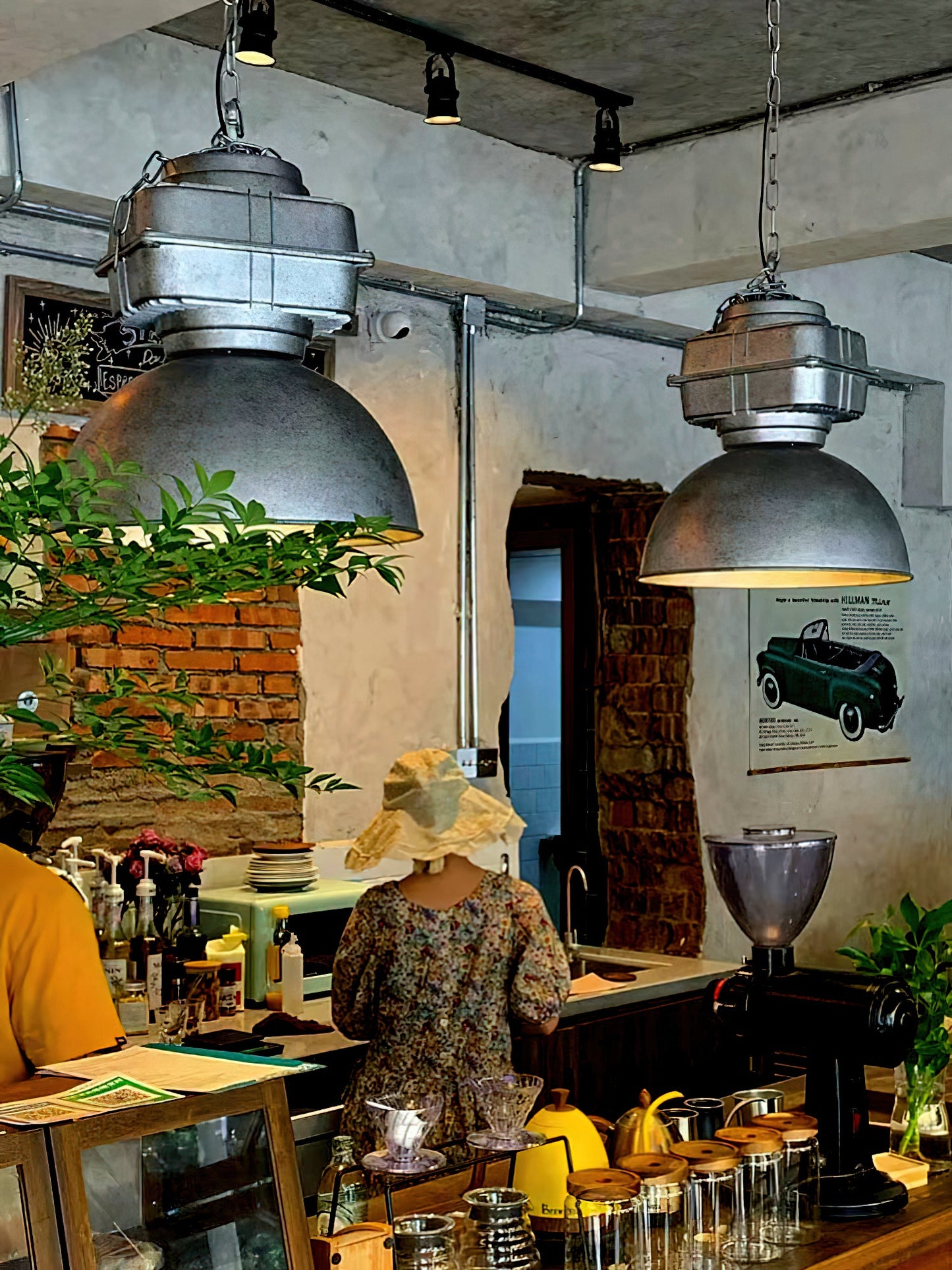 Brilliant Anouk Pendant Light - Modern Industrial Iron Dome Chandelie
