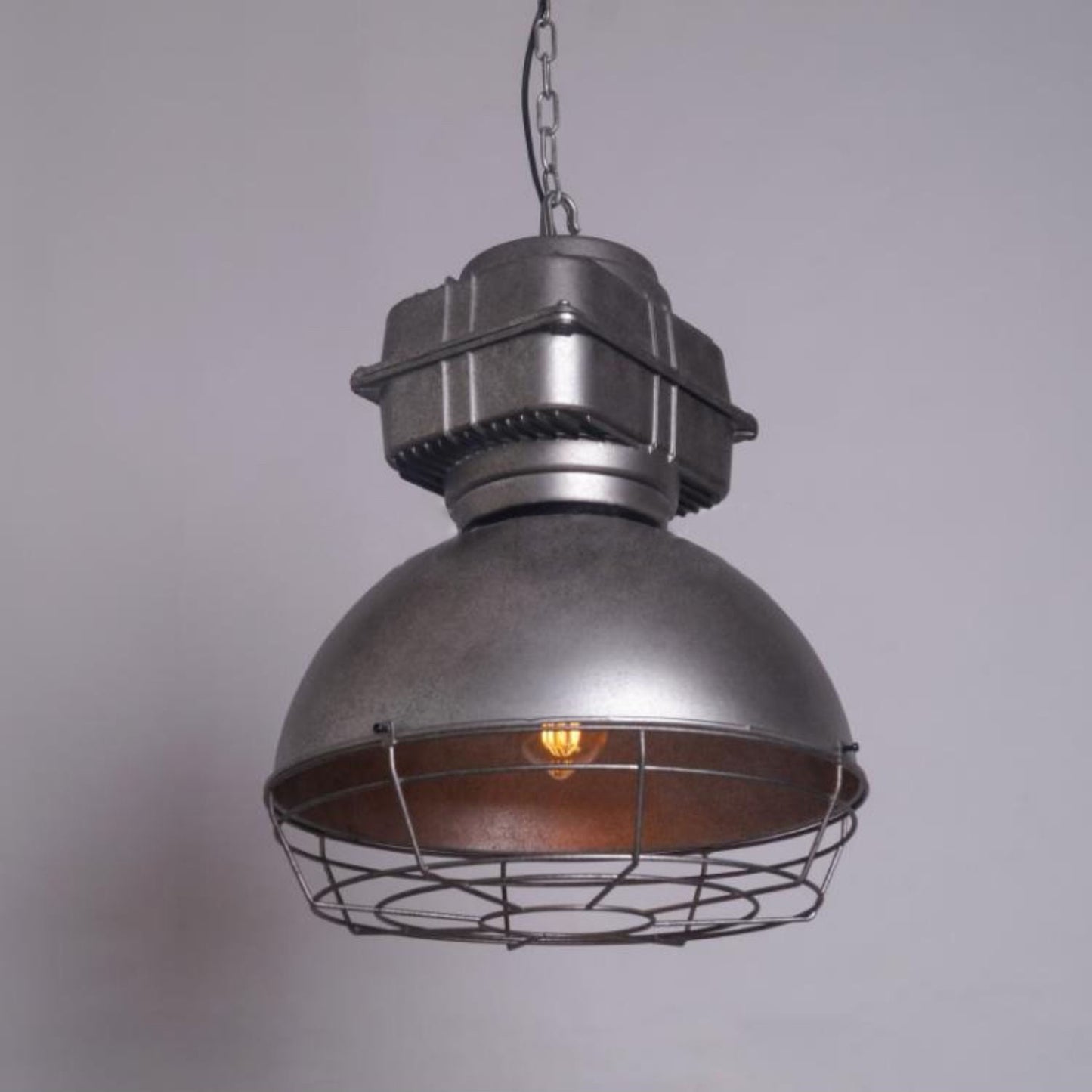 Brilliant Anouk Pendant Light - Modern Industrial Iron Dome Chandelie