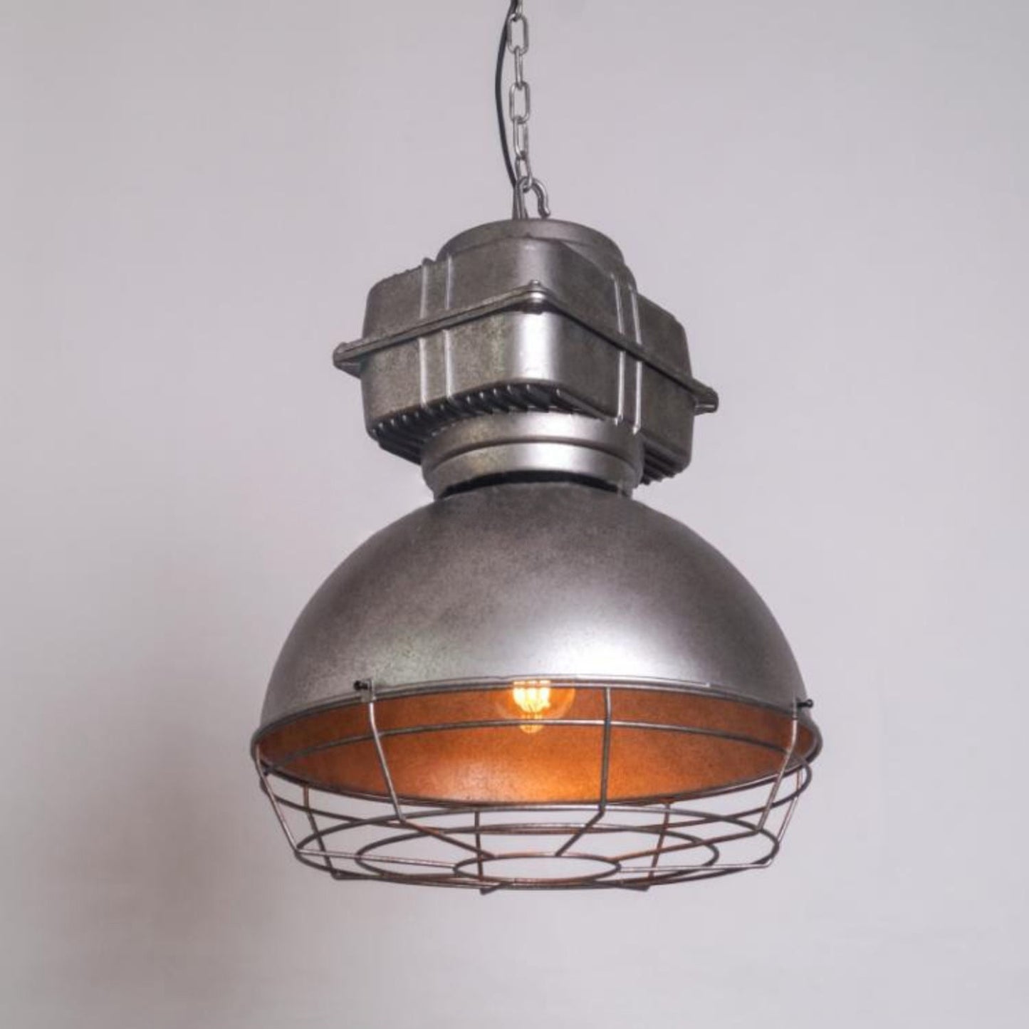 Brilliant Anouk Pendant Light - Modern Industrial Iron Dome Chandelie