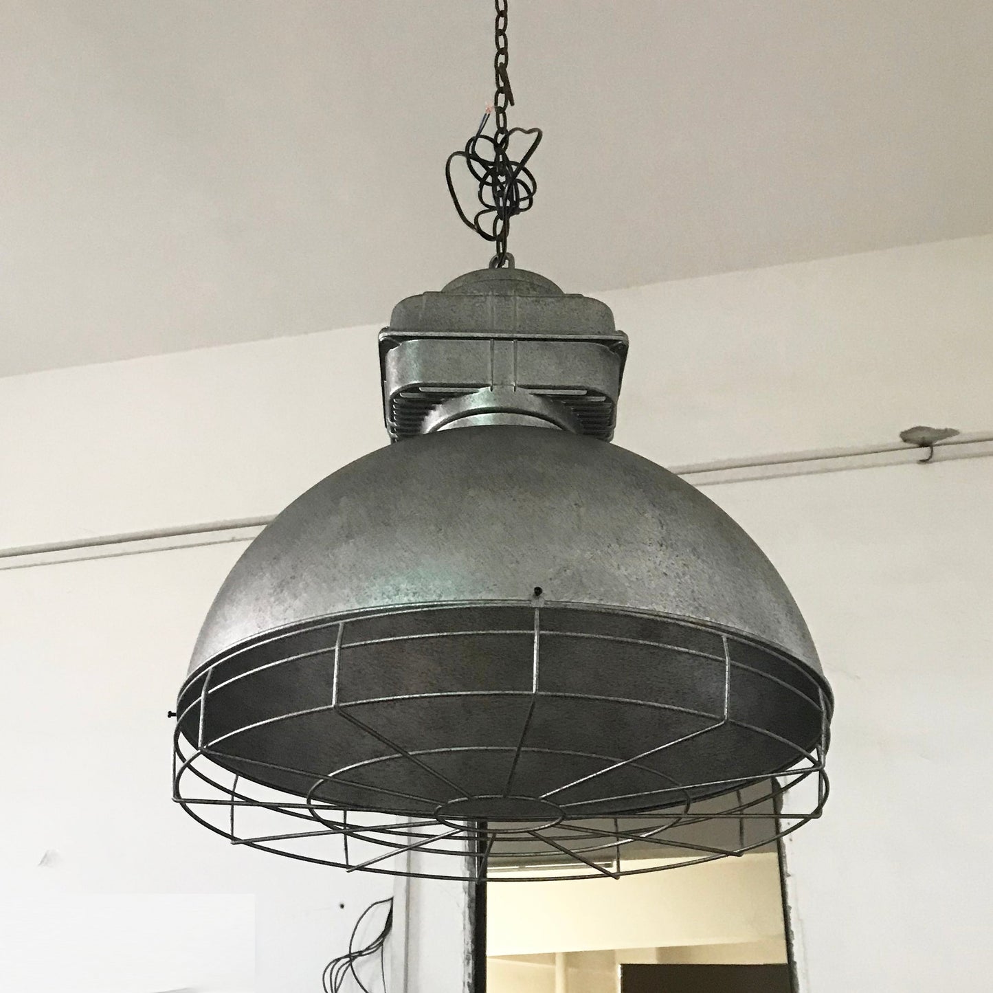 Brilliant Anouk Pendant Light - Modern Industrial Iron Dome Chandelie
