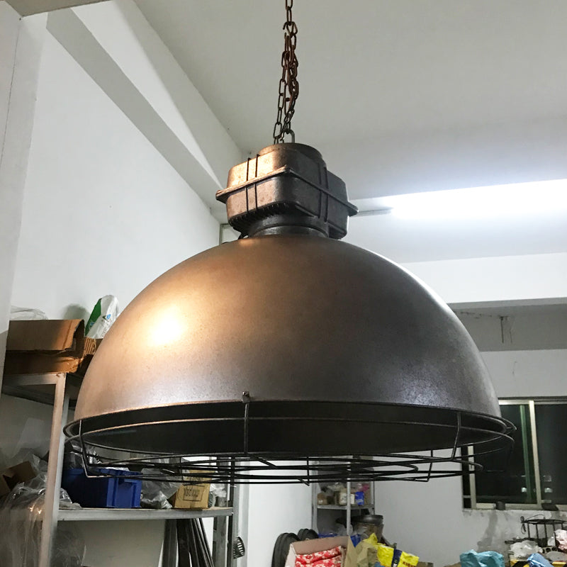 Brilliant Anouk Pendant Light - Modern Industrial Iron Dome Chandelie