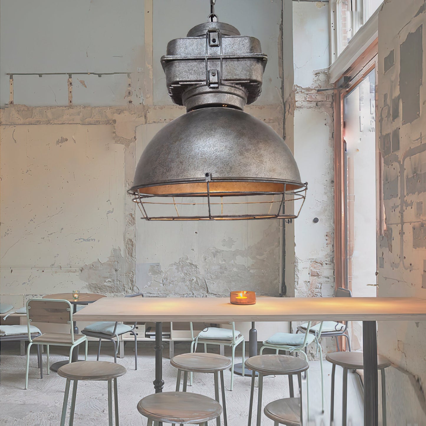 Brilliant Anouk Pendant Light - Modern Industrial Iron Dome Chandelie