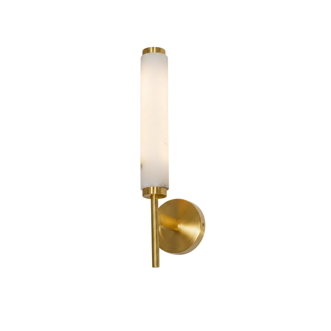 Brindisi Alabaster Wall Lamp - Modern Brass & Natural Stone Vertical Sconce