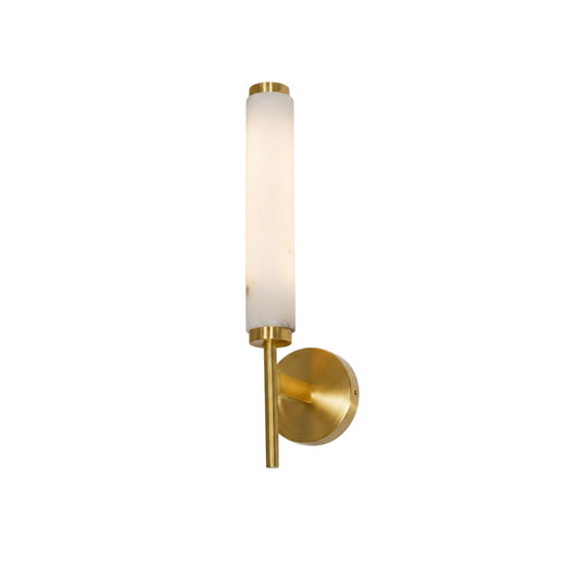 Brindisi Alabaster Wall Lamp - Modern Brass & Natural Stone Vertical Sconce