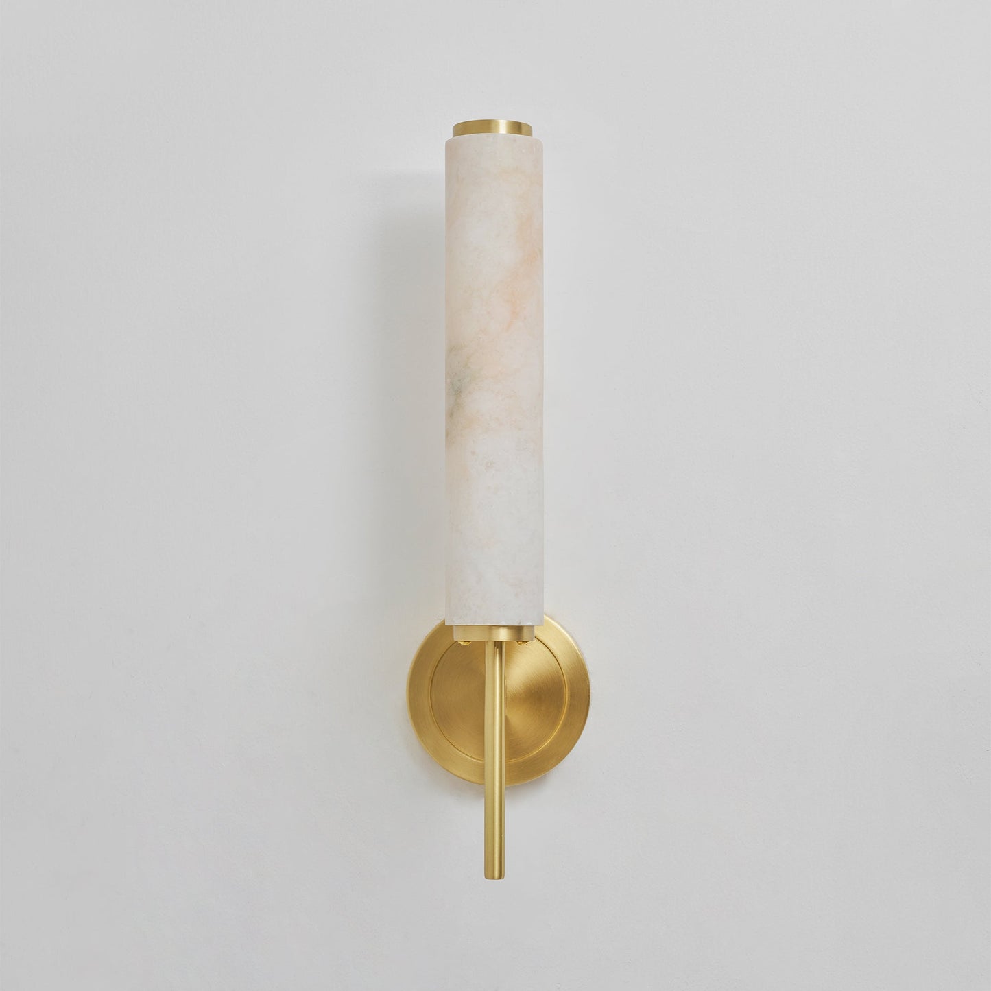 Brindisi Alabaster Wall Lamp - Modern Brass & Natural Stone Vertical Sconce