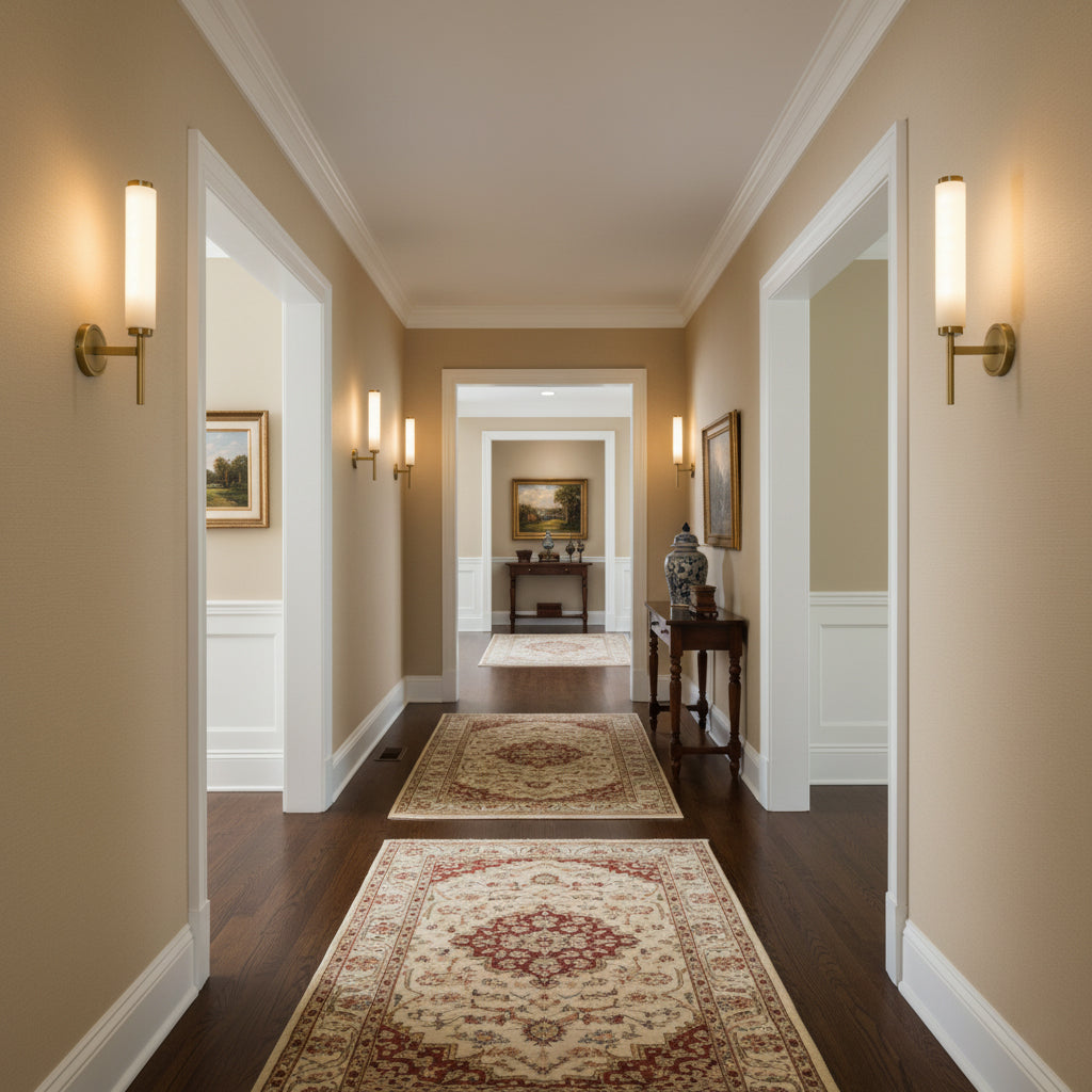 Brindisi Alabaster Wall Lamp - Modern Brass & Natural Stone Vertical Sconce
