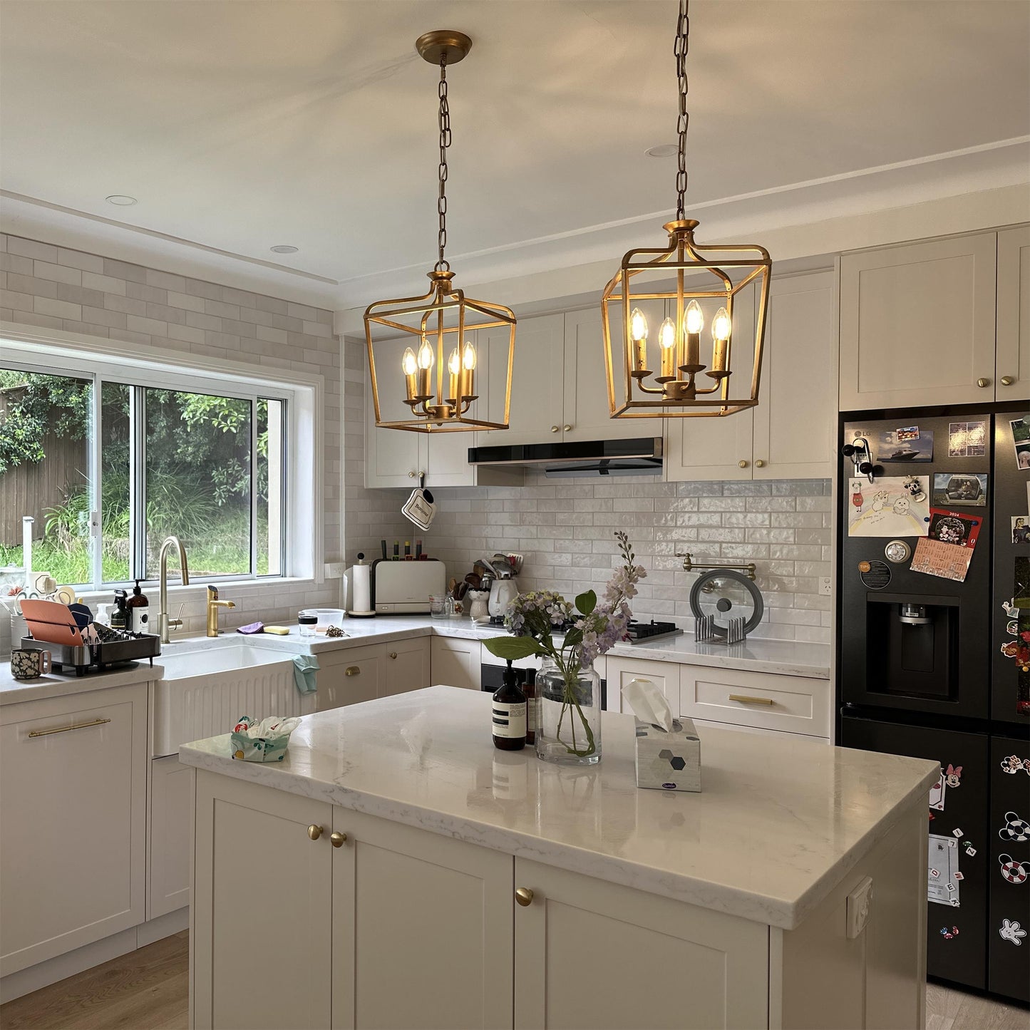 Brio Crystal Chandelier - Luxury Gold Scrolling Iron & Jewel Chandelier