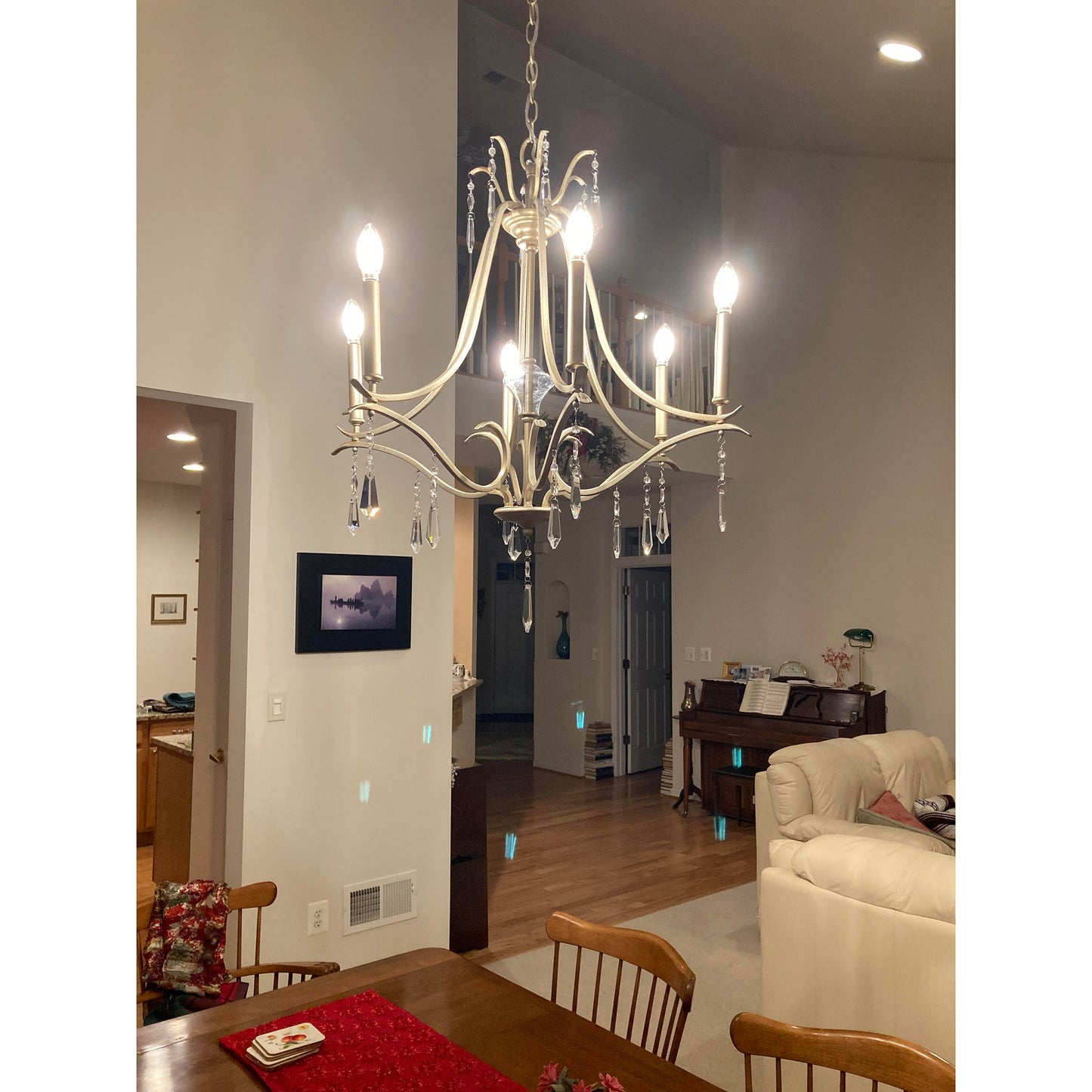 Brio Crystal Chandelier - Luxury Gold Scrolling Iron & Jewel Chandelier