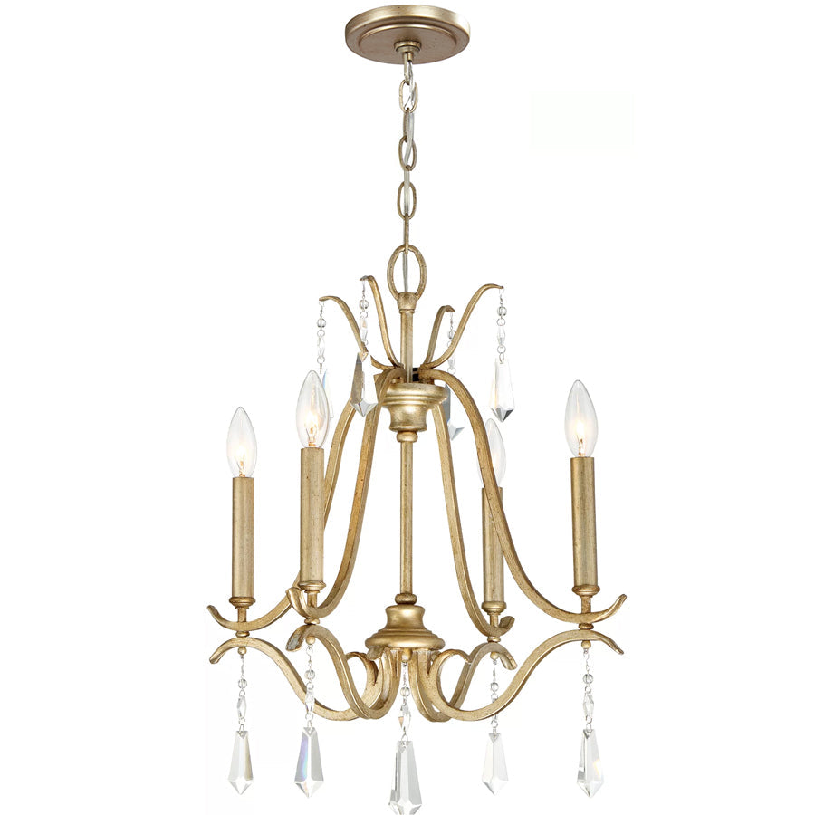 Brio Crystal Chandelier - Luxury Gold Scrolling Iron & Jewel Chandelier