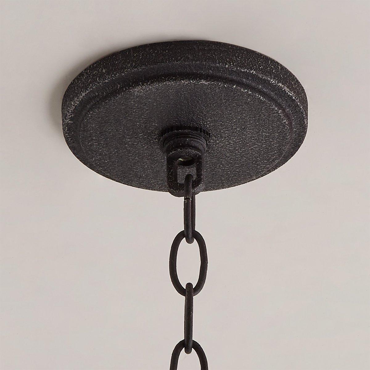 Brisbane Chandelier - Coastal French Country Wood Bead & Iron Pendant