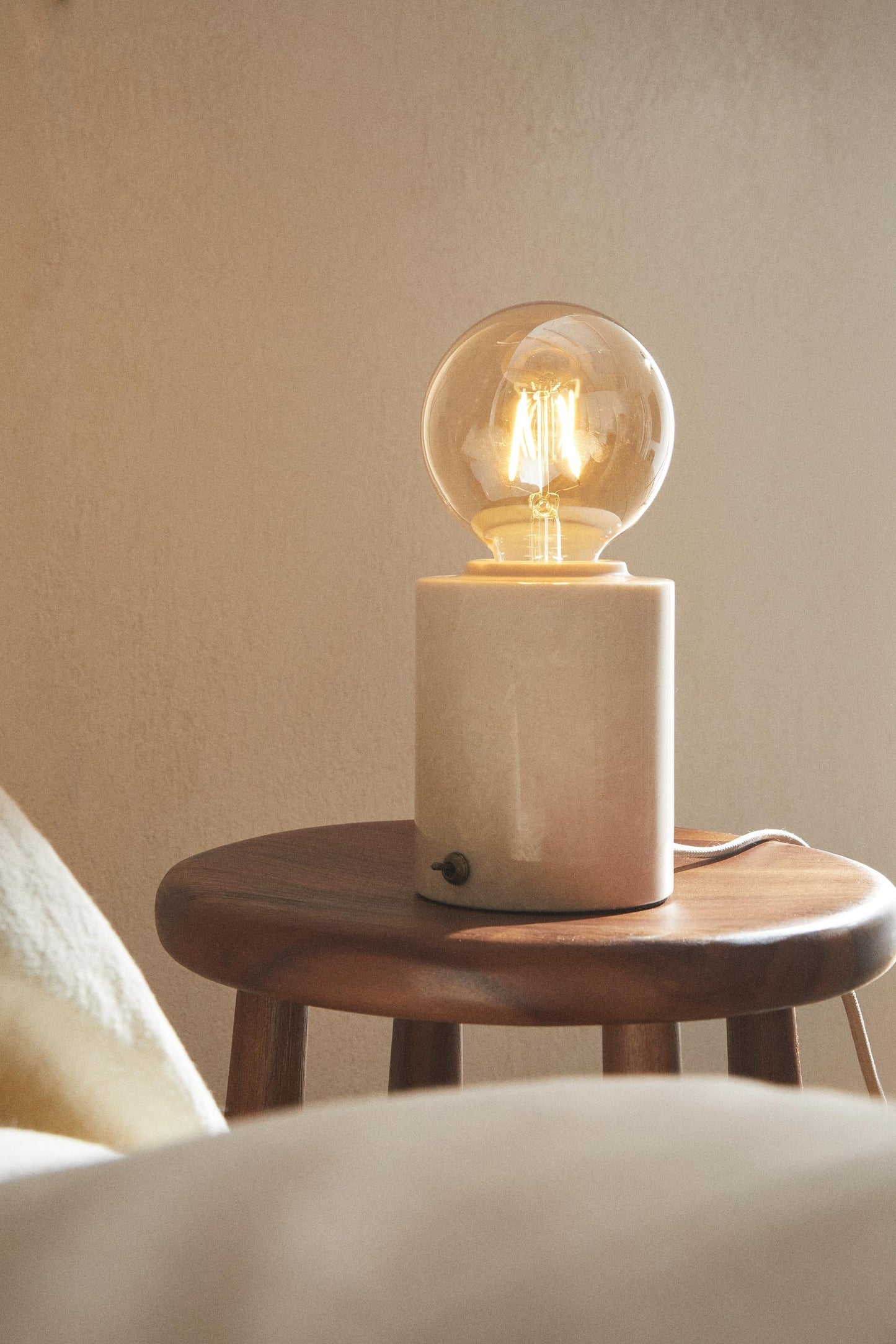 Bristol Mini Marble Table Lamp - Minimalist Natural Stone Base Ligh