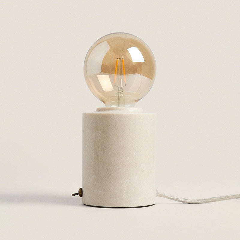 Bristol Mini Marble Table Lamp - Minimalist Natural Stone Base Ligh