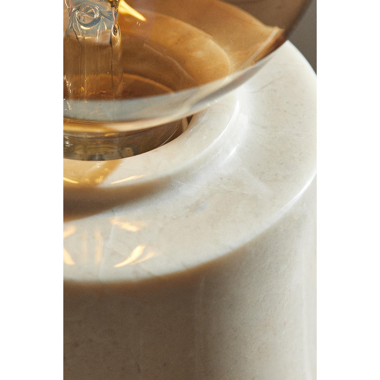 Bristol Mini Marble Table Lamp - Minimalist Natural Stone Base Ligh