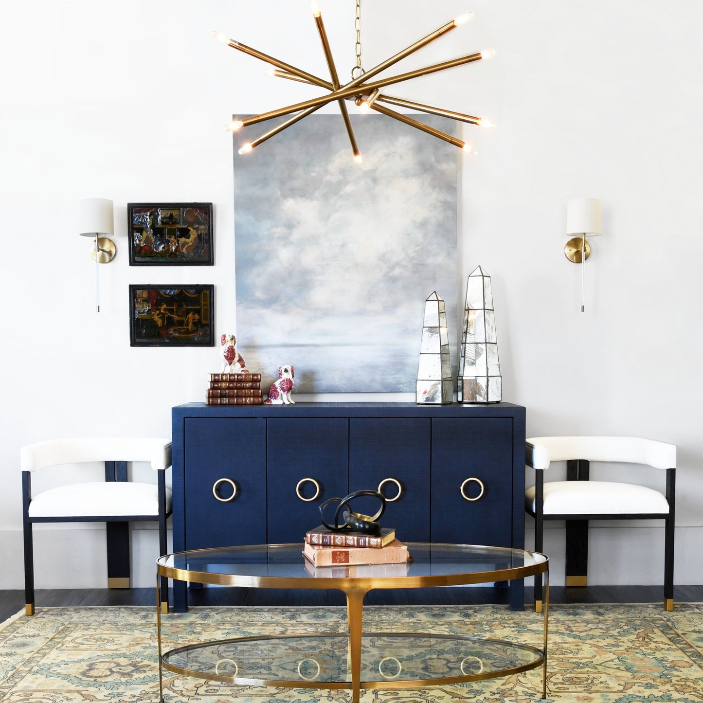 Bristow Wall Lamp - Minimalist Brass & Acrylic Sconce with Linen Shade