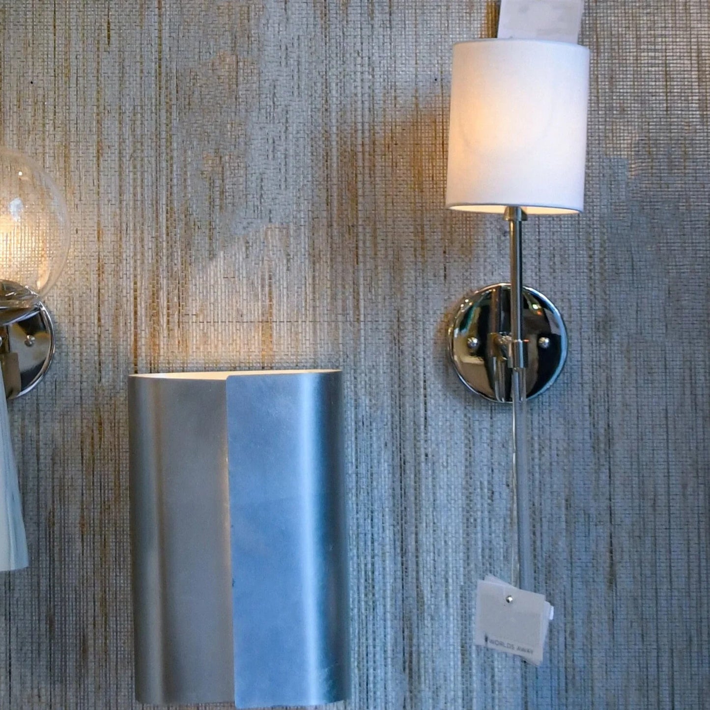 Bristow Wall Lamp - Minimalist Brass & Acrylic Sconce with Linen Shade
