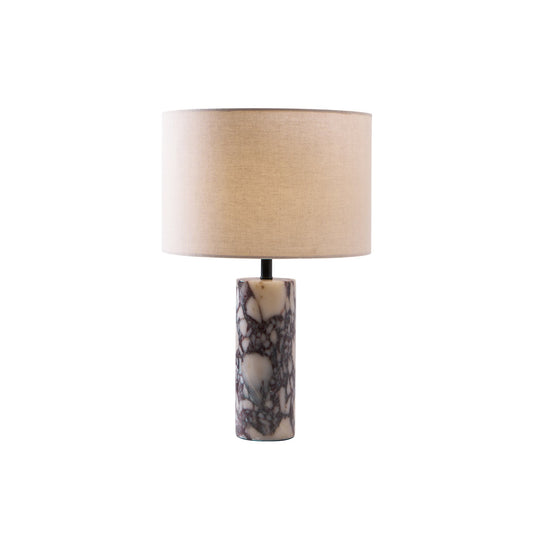 Brixton Table Lamp - Luxury Calacatta Marble & Linen Designer Desk Light