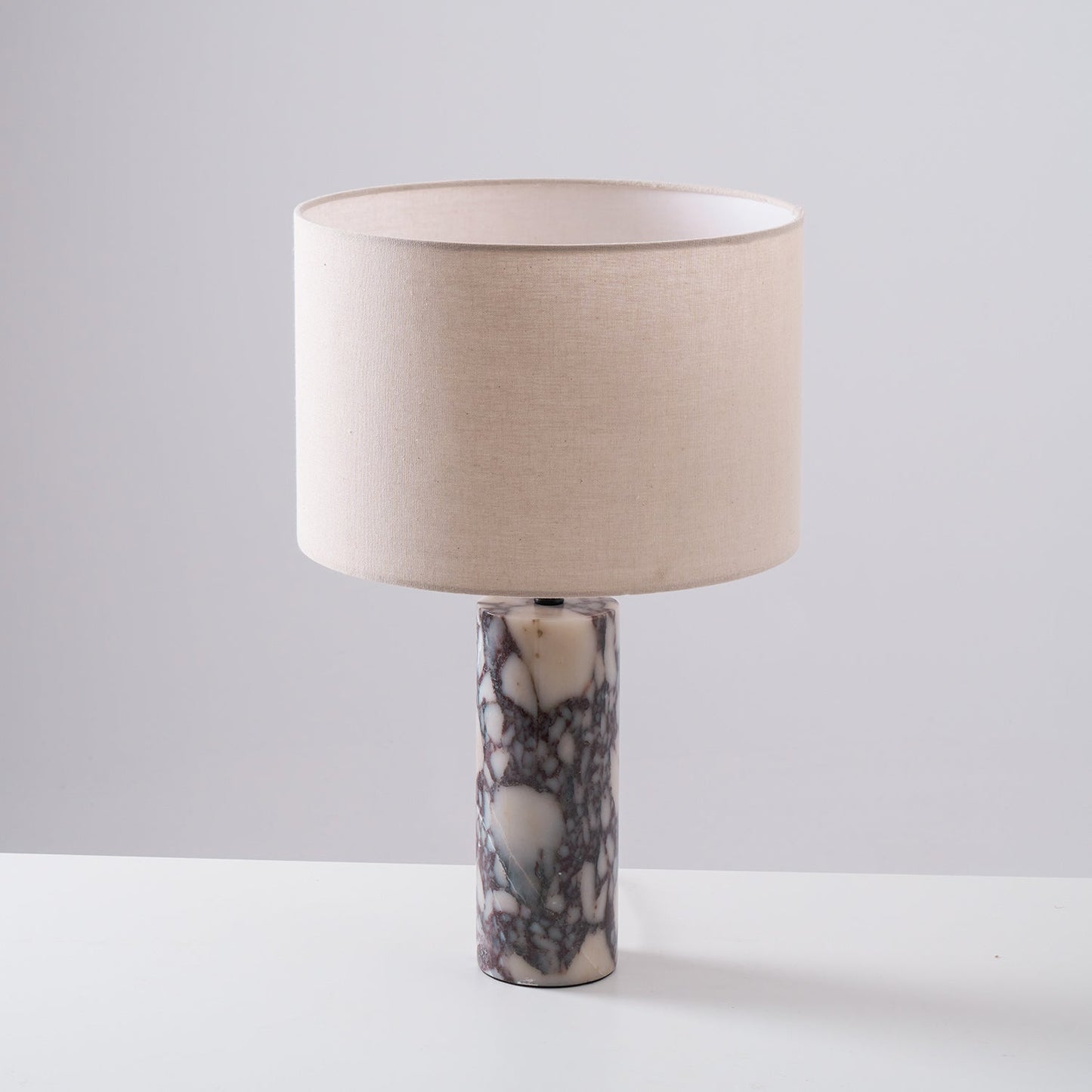Brixton Table Lamp - Luxury Calacatta Marble & Linen Designer Desk Light