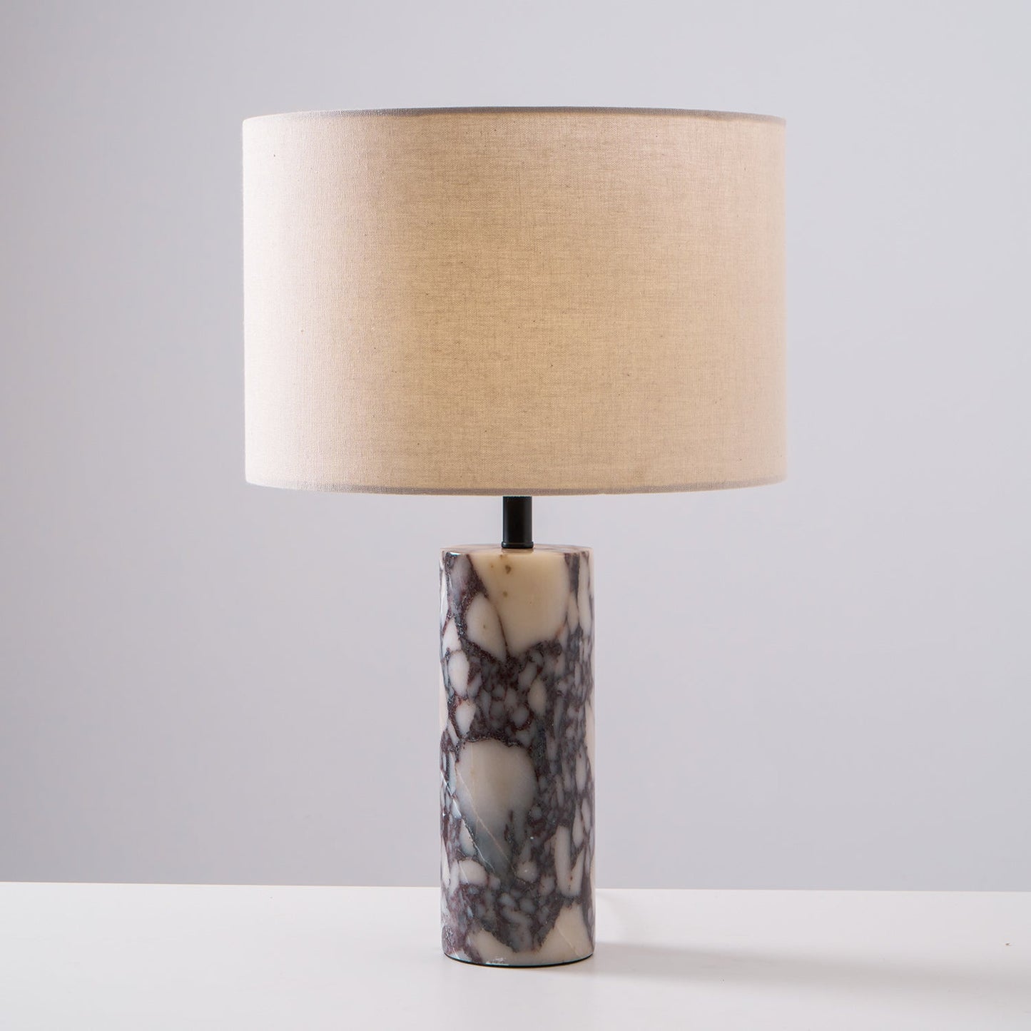 Brixton Table Lamp - Luxury Calacatta Marble & Linen Designer Desk Light