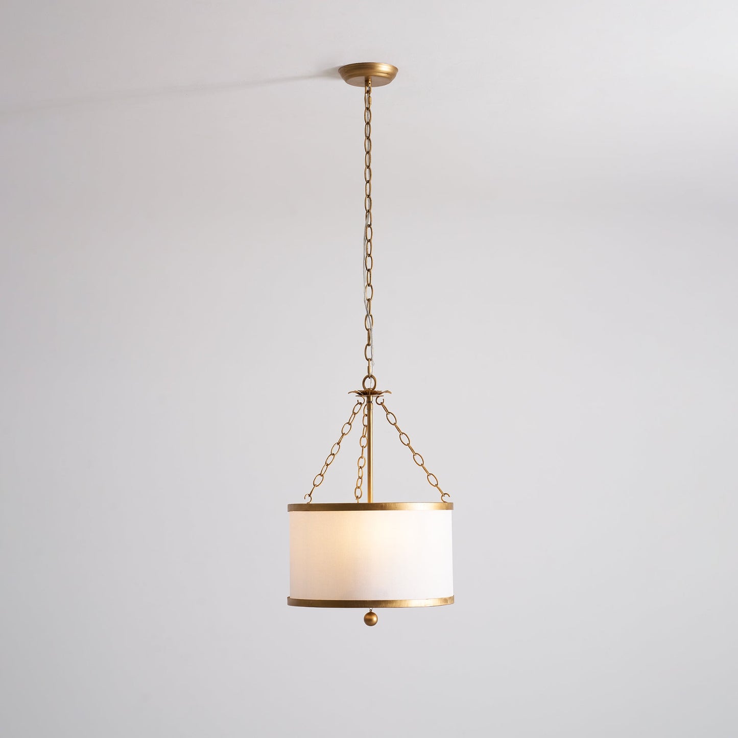 Broche Drum Pendant Lamp - Wrought Iron Floral Leaf Chandelie