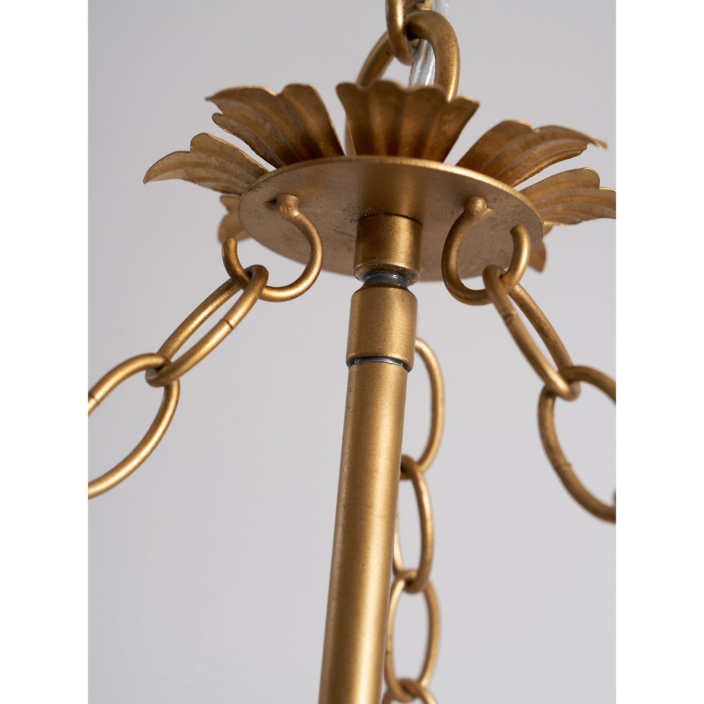 Broche Drum Pendant Lamp - Wrought Iron Floral Leaf Chandelie