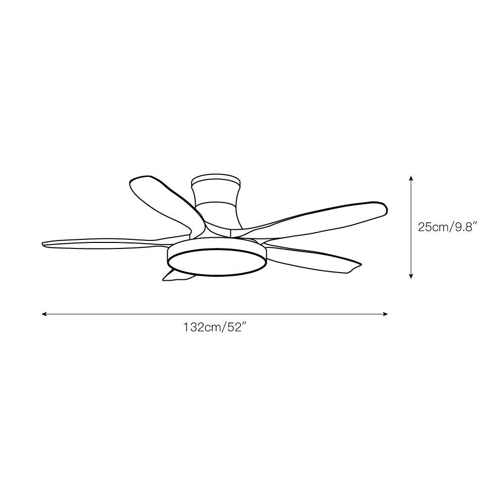 Bronx 52″ Modern Industrial Ceiling Fan with LED Light & Remote