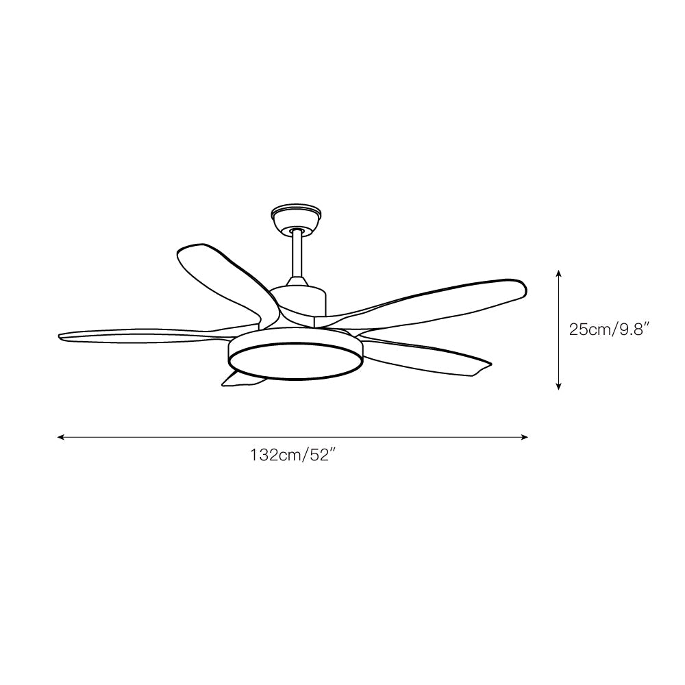 Bronx 52″ Modern Industrial Ceiling Fan with LED Light & Remote