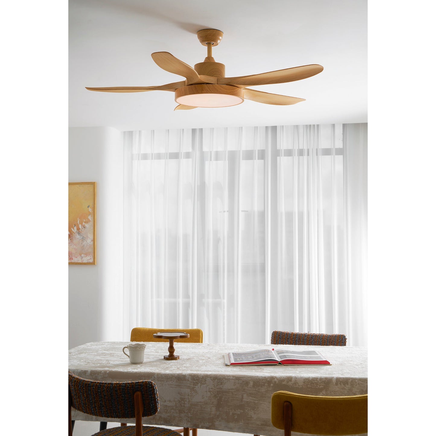 Bronx 52″ Modern Industrial Ceiling Fan with LED Light & Remote