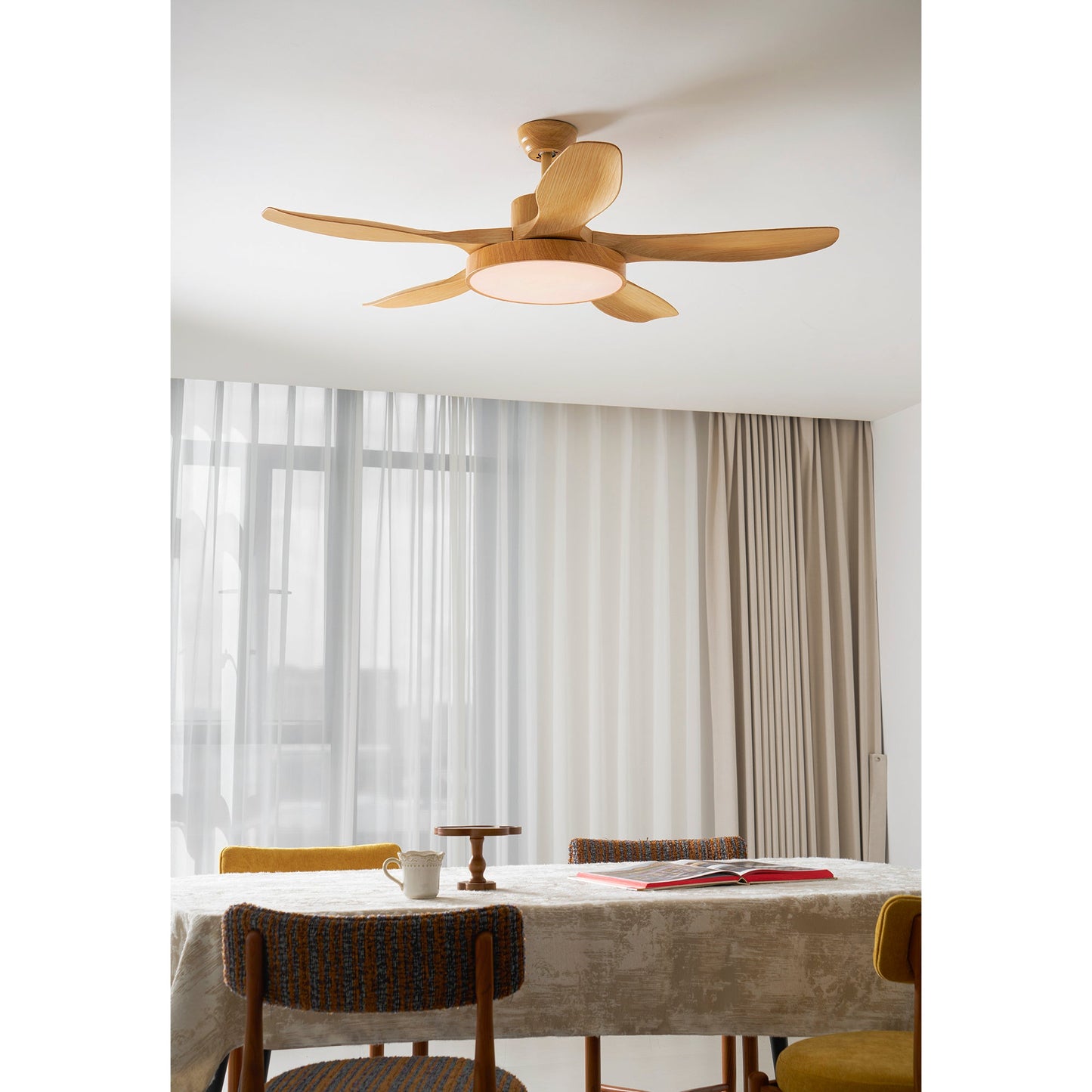 Bronx 52″ Modern Industrial Ceiling Fan with LED Light & Remote