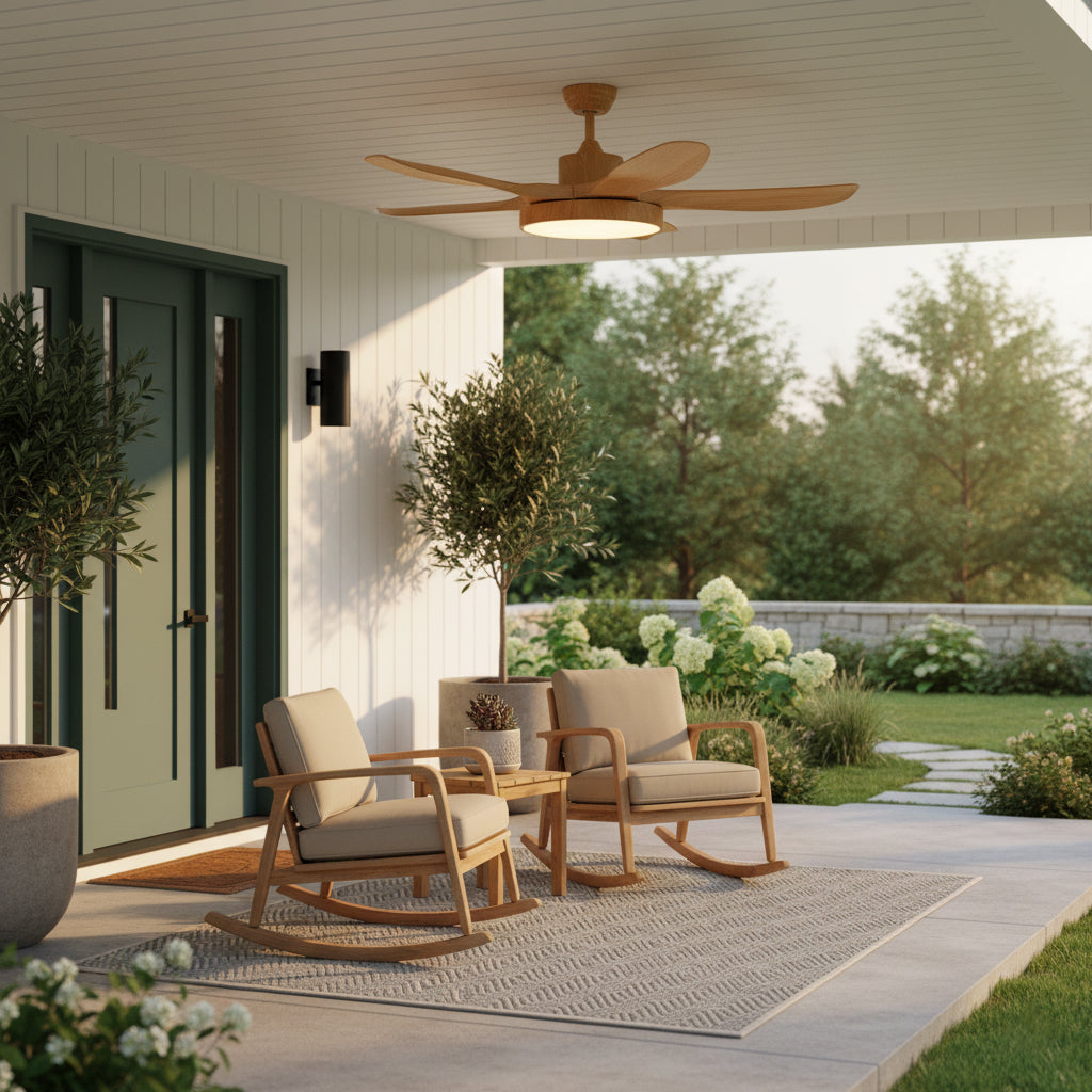 Bronx 52″ Modern Industrial Ceiling Fan with LED Light & Remote