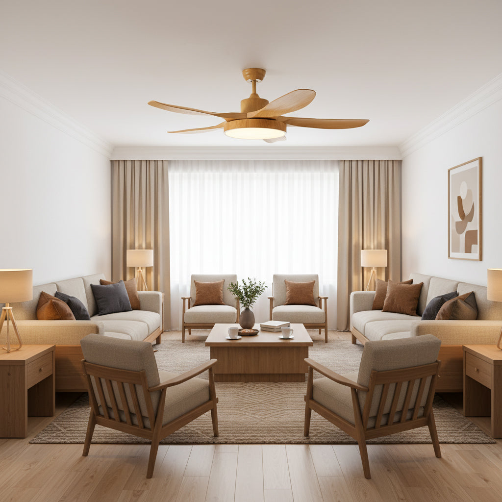 Bronx 52″ Modern Industrial Ceiling Fan with LED Light & Remote