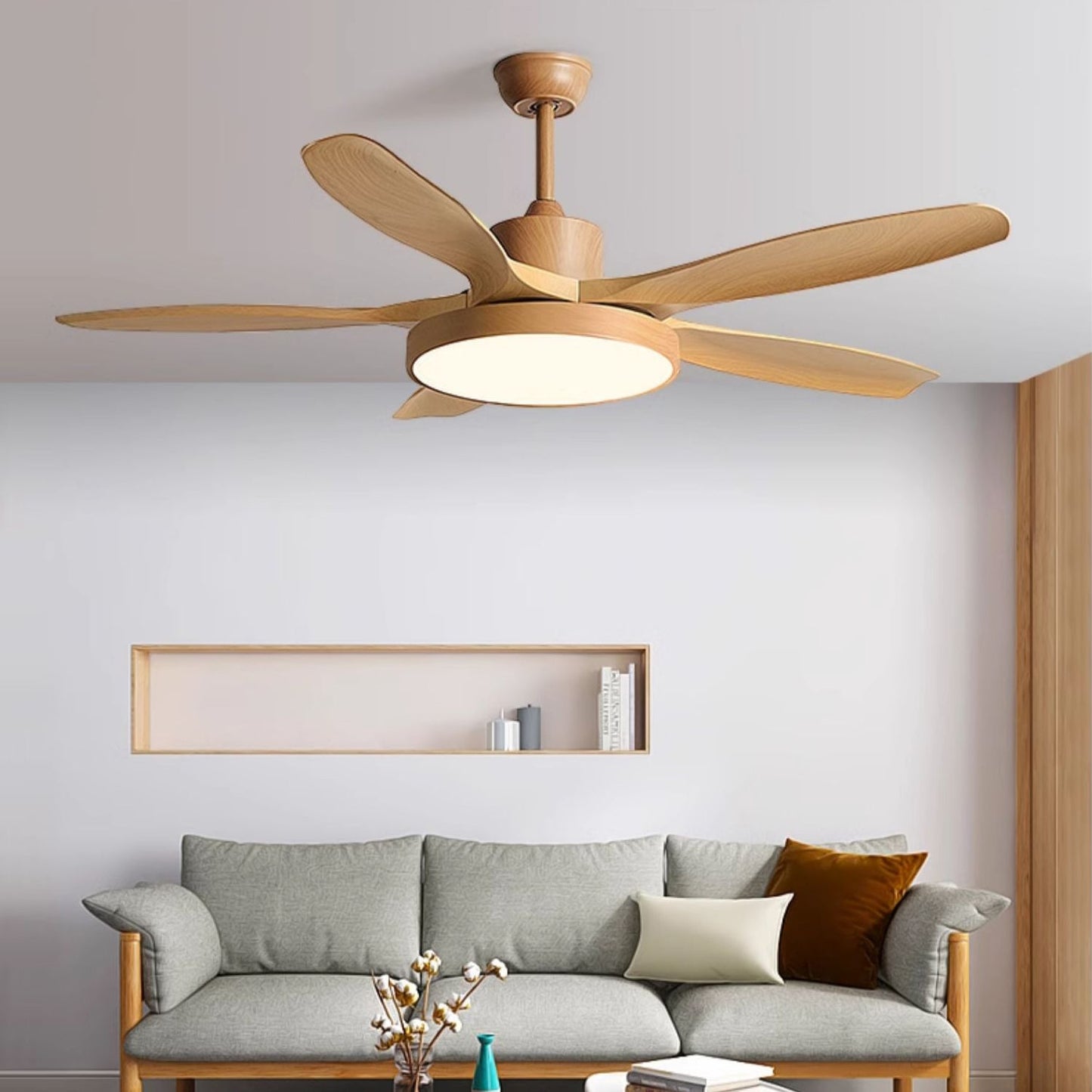 Bronx 52″ Modern Industrial Ceiling Fan with LED Light & Remote