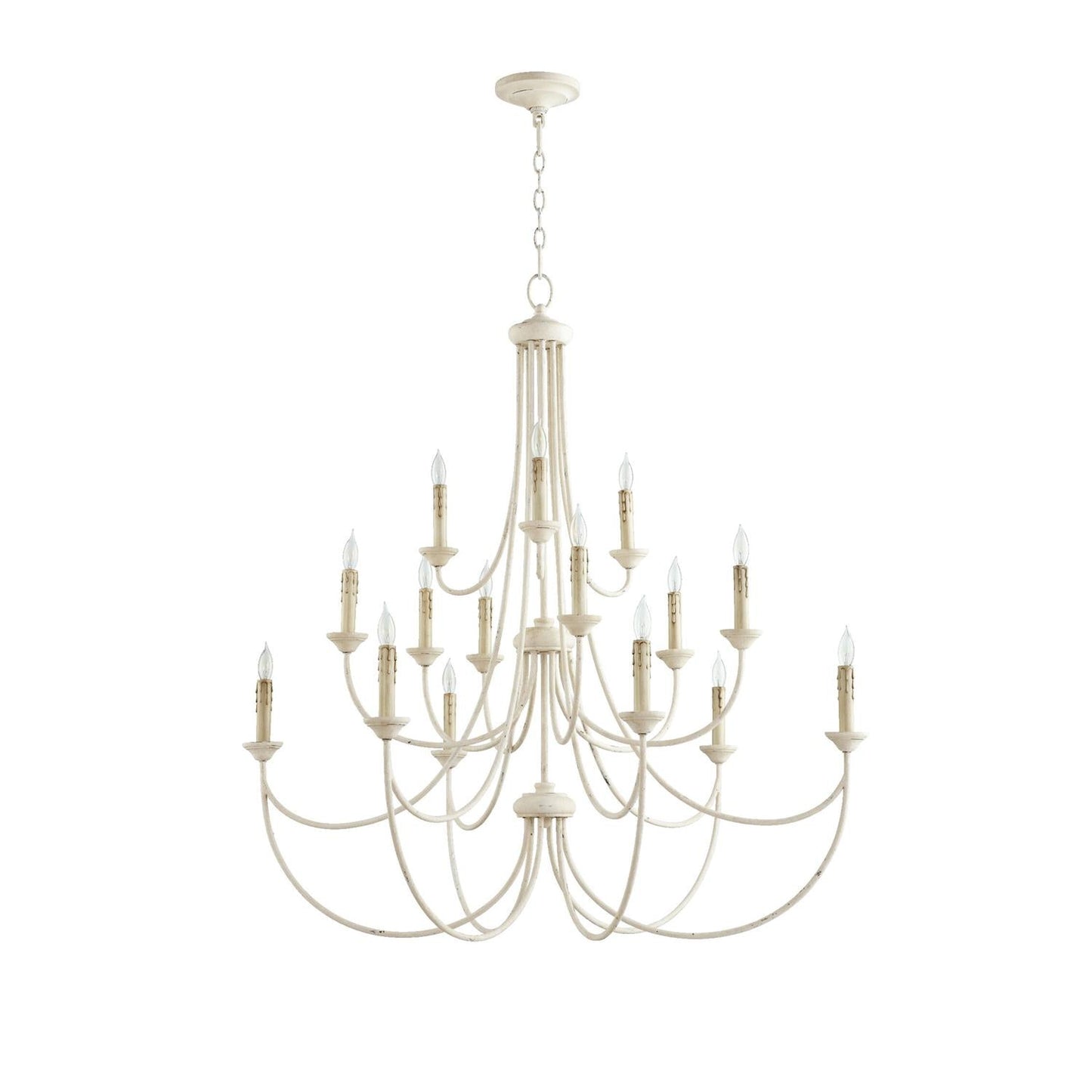 Brooks Chandelier - Mediterranean Style Antique Brass Candle Chandelier