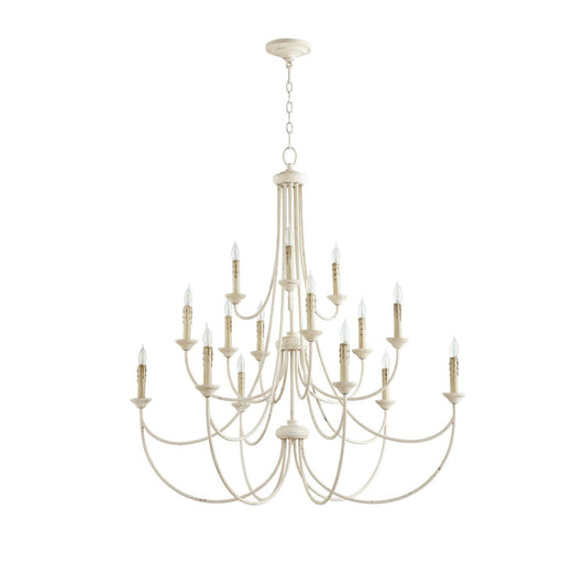 Brooks Chandelier - Mediterranean Style Antique Brass Candle Chandelier