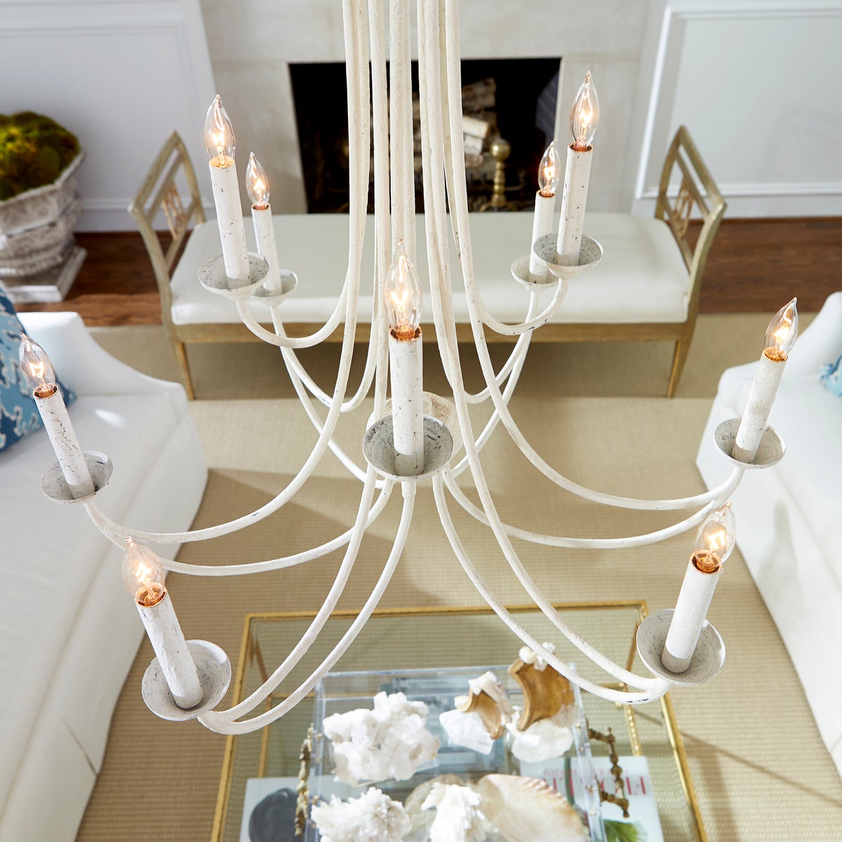 Brooks Chandelier - Mediterranean Style Antique Brass Candle Chandelier