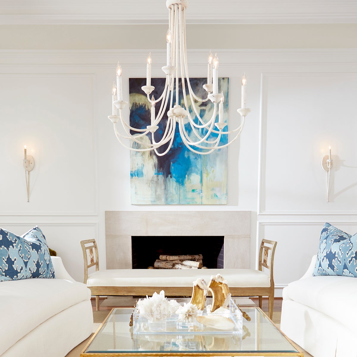 Brooks Chandelier - Mediterranean Style Antique Brass Candle Chandelier