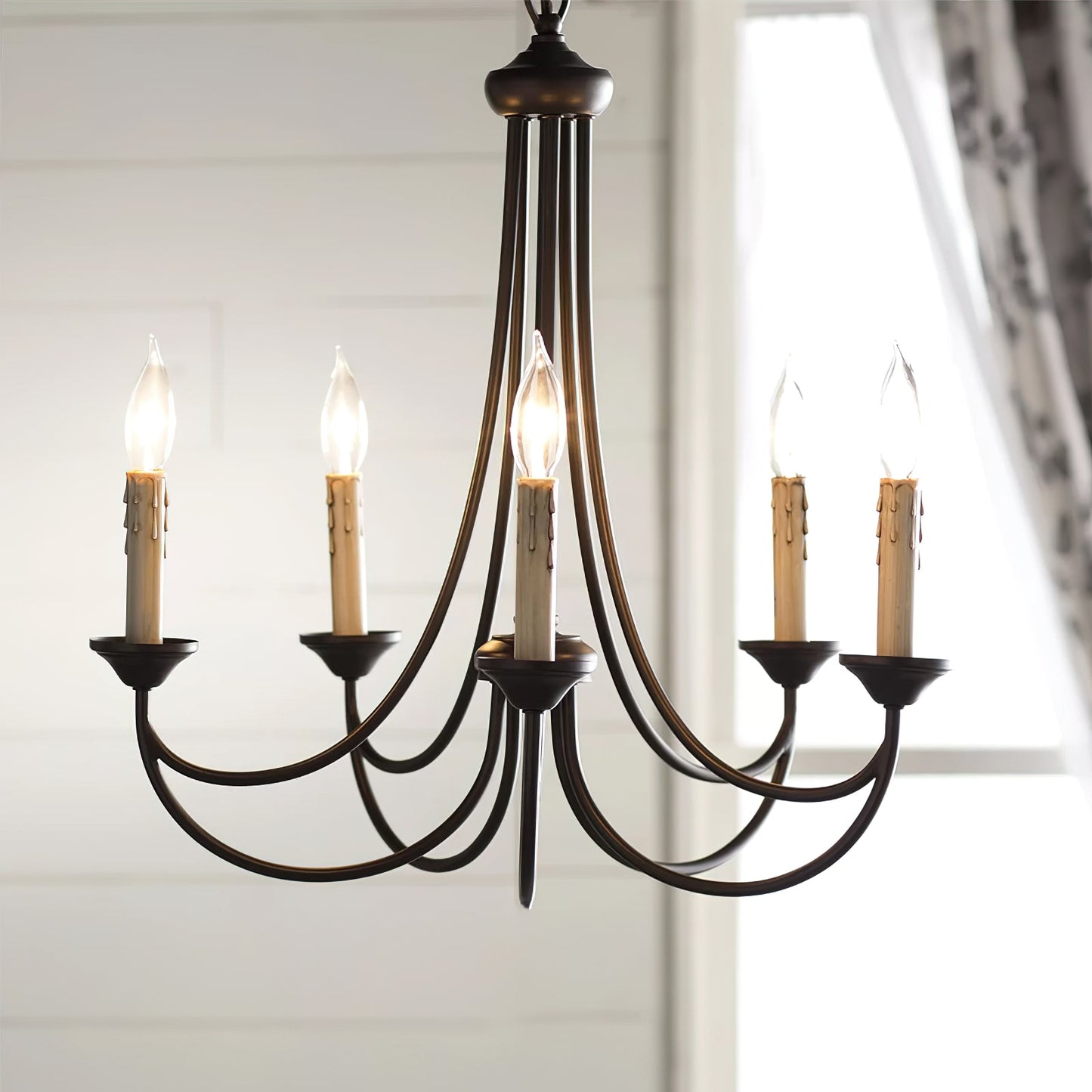 Brooks Chandelier - Mediterranean Style Antique Brass Candle Chandelier