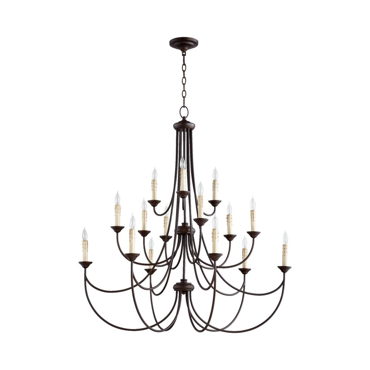 Brooks Chandelier - Mediterranean Style Antique Brass Candle Chandelier