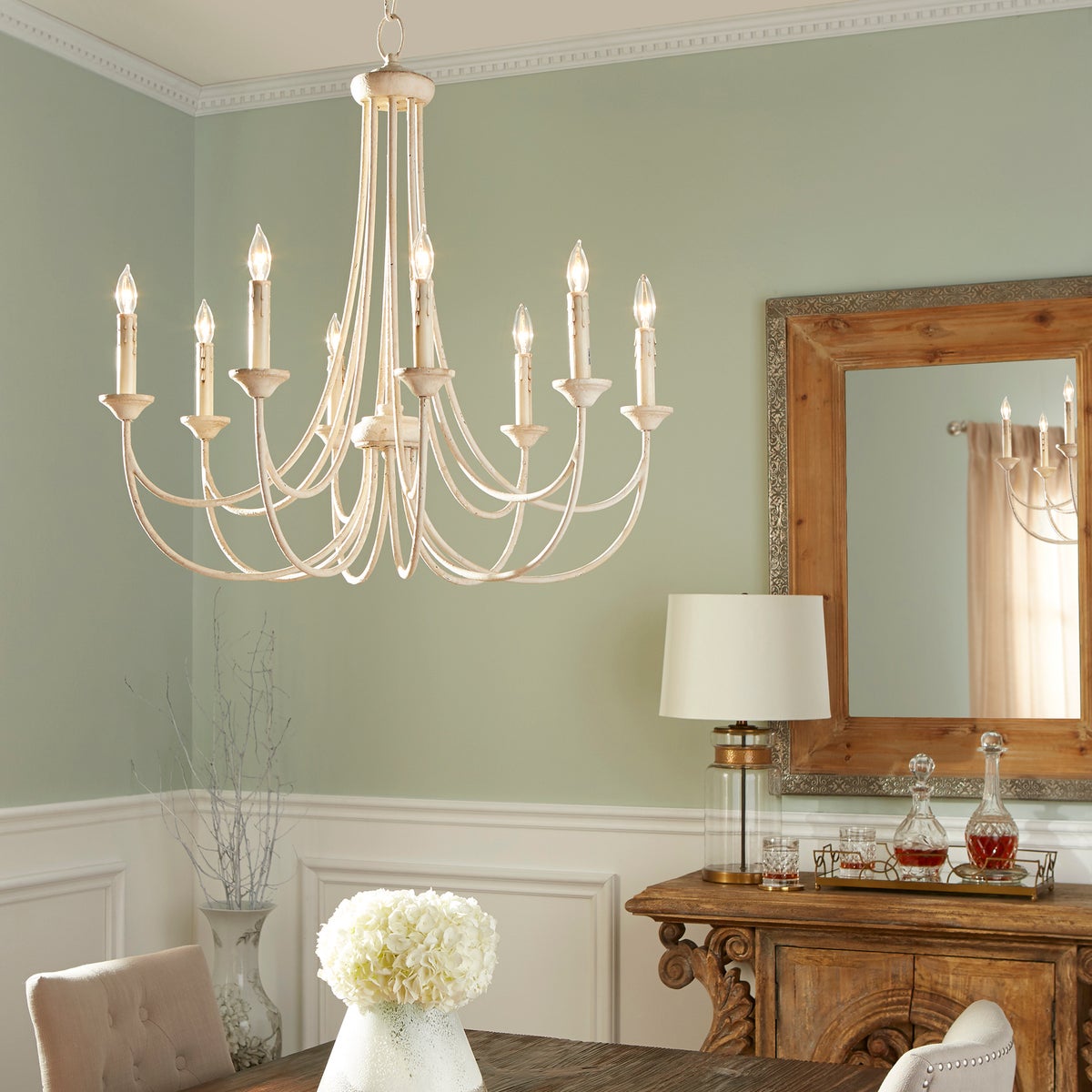 Brooks Chandelier - Mediterranean Style Antique Brass Candle Chandelier